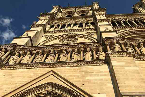 archway of Notre Dame Paris